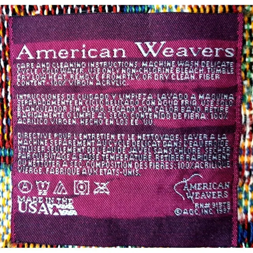 American Weavers Vintage Tapestry Blanket Golf Themed